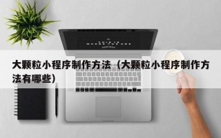 阿坝大颗粒小程序制作方法（大颗粒小程序制作方法有哪些）