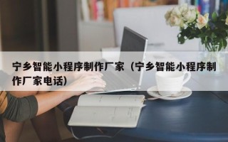 阿坝宁乡智能小程序制作厂家（宁乡智能小程序制作厂家电话）